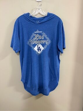 2024 Champions Los Doyers LA Logo Short Sleeve Hooded Tee - LA Dogers
